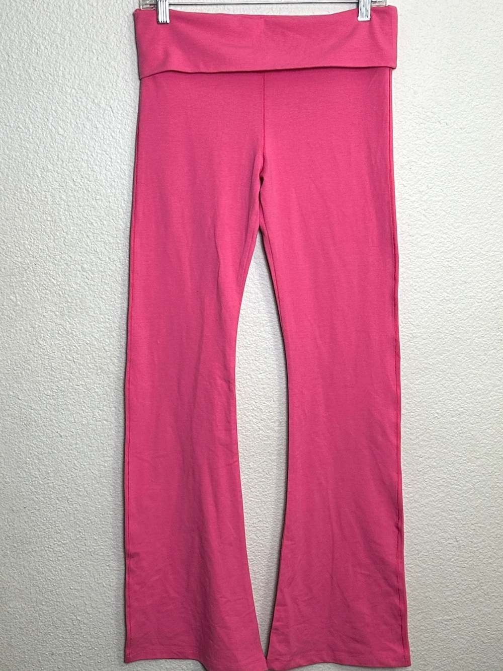 PINK Victoria’s Secret Flare Leggings Foldover Waistband Yoga Pants Medium READ - Picture 3 of 11
